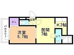 間取図画像 1LDK