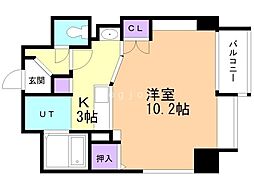 ル・コンフォルト 1Kの間取図画像
