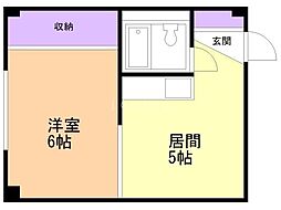 シオン32 1DKの間取図画像