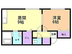 セジュール麻生 1LDKの間取図画像