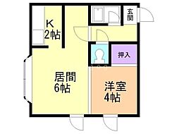 ルーセント22 1LDKの間取図画像