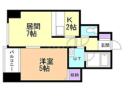 レジーナN20 1LDKの間取図画像