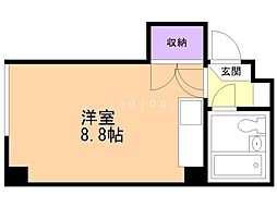 メゾンサッポロN26W5 ワンルームの間取図画像