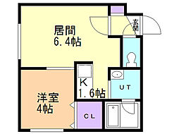 ブランノワール麻生エクサゴーヌ 1LDKの間取図画像