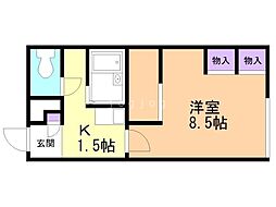 レオパレスロワール新琴似 1Kの間取図画像