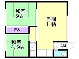 ストークマンション 2LDKの間取図画像