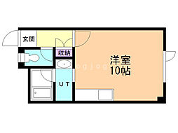 パレス24 ワンルームの間取図画像