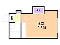 ハイツプレジデント ワンルームの間取図画像