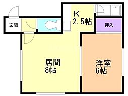 アパート 1LDKの間取図画像