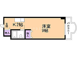 メゾン・ド・グルー 1Kの間取図画像