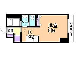 プライムアーバン北14条 1Kの間取図画像