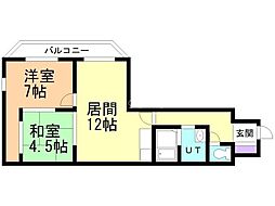 サンシティ新琴似 2LDKの間取図画像