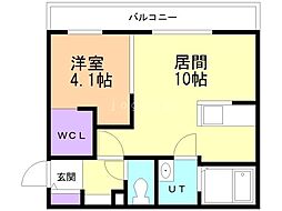 札幌市北区新琴似十条1丁目マンション 1LDKの間取図画像