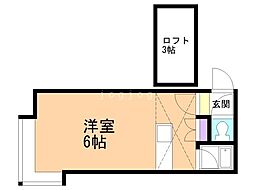 マクセル北28条A ワンルームの間取図画像