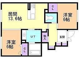 エテルナ II 2LDKの間取図画像