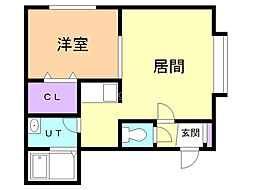 アビタ191 1LDKの間取図画像