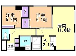 ライブグレース 2LDKの間取図画像