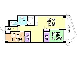 ファミール札幌 2LDKの間取図画像