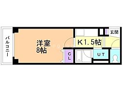 カラクリハウス 1Kの間取図画像