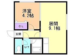 SINGLESTAGE北大前 1LDKの間取図画像
