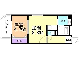サムデイレジデンス札幌駅前 1LDKの間取図画像