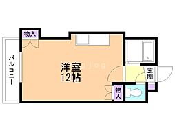 クレストコート北大前 ワンルームの間取図画像