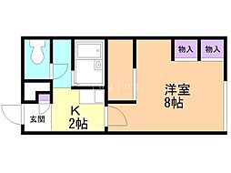 レオパレスM&T麻生町 1Kの間取図画像