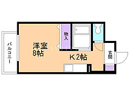 メゾン・ド・ムートン 1Kの間取図画像