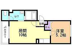 プリミエールN29 1LDKの間取図画像