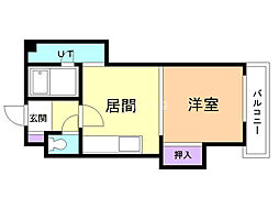 ノースタウン17 1DKの間取図画像