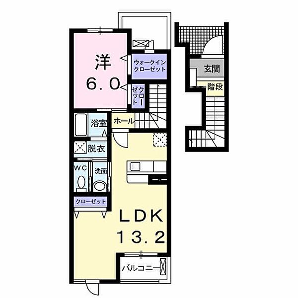 茨城県つくば市みどりの中央(賃貸アパート1LDK・2階・51.13㎡)の写真 その2