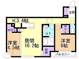 間取図画像 2LDK