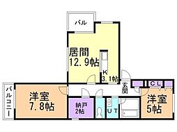 M-セレクションステラ2 2SLDKの間取図画像