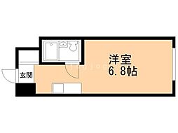 アルファビル大通西17（旧シティビル大通・ダイスイビル） 4階ワンルームの間取り