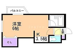 間取図画像 1K