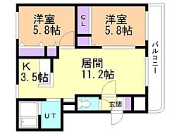 間取図画像 2LDK