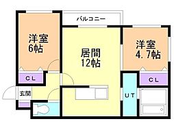 間取図画像 2LDK