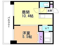 BLOCKTOWER 1LDKの間取図画像