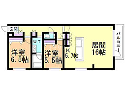 間取図画像 2LDK