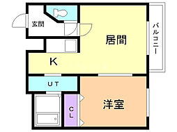 ラフィネ山鼻S23 1LDKの間取図画像