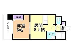 サザンクロス313 1LDKの間取図画像