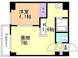 アンビエンテ131 1LDKの間取図画像