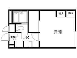 レオパレススターラポラ 1Kの間取図画像