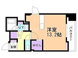 プライムメゾン大通公園 ワンルームの間取図画像