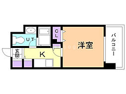RESIDIAKITA-SANJO 1Kの間取図画像