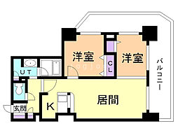 PRIMEURBAN札幌リバーフロント 2LDKの間取図画像