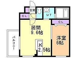 ディオグラシア桑園 1LDKの間取図画像