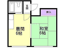 シャルム8 1DKの間取図画像