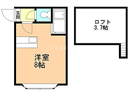 ノーステリア1 ワンルームの間取図画像