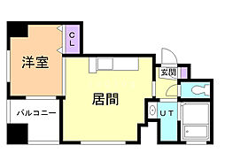 メゾン・ド・ヴィレ桑園 1LDKの間取図画像